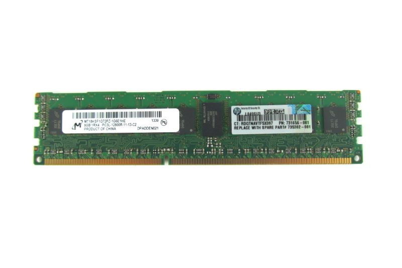 HP 731765-B21 735302-001 731656-081 HP 8GB 4PC3L-12800R DDR3-1600 Reg Mem HP 731765B21