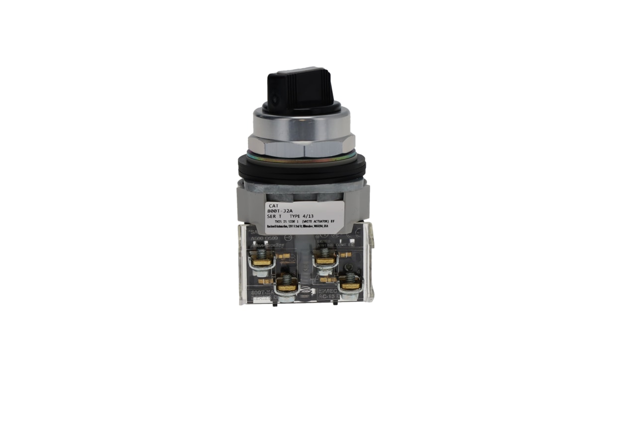 ALLEN BRADLEY 800T-J2A SELECTOR SWITCH 3 POSITION MAIN 1NO 1NC 800TJ2A