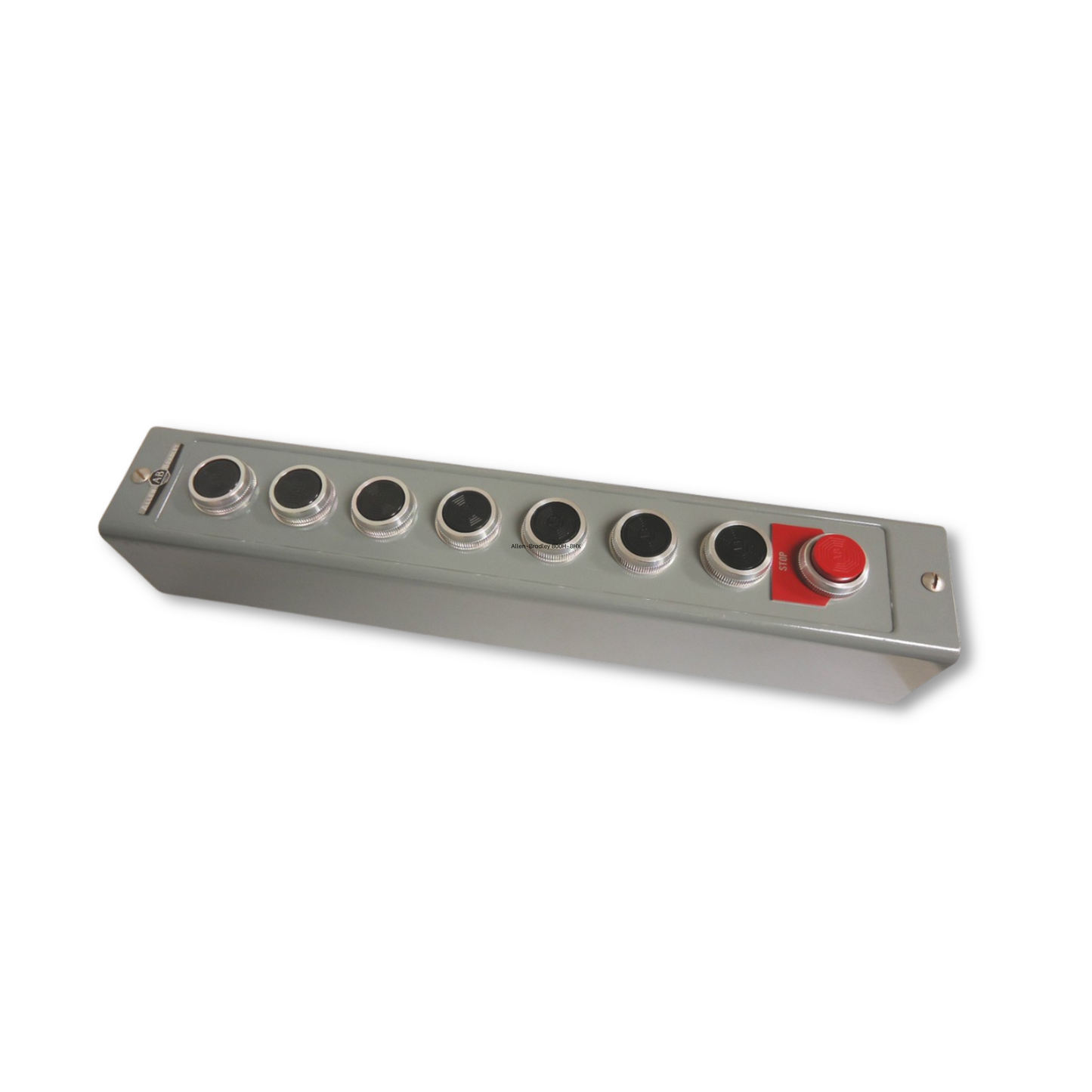 NEW Allen-Bradley 800H-8HX 8 PUSHBUTTON STATION HEAVY DUTY W/BLACK FLUSH BUTTONS 800H8HX