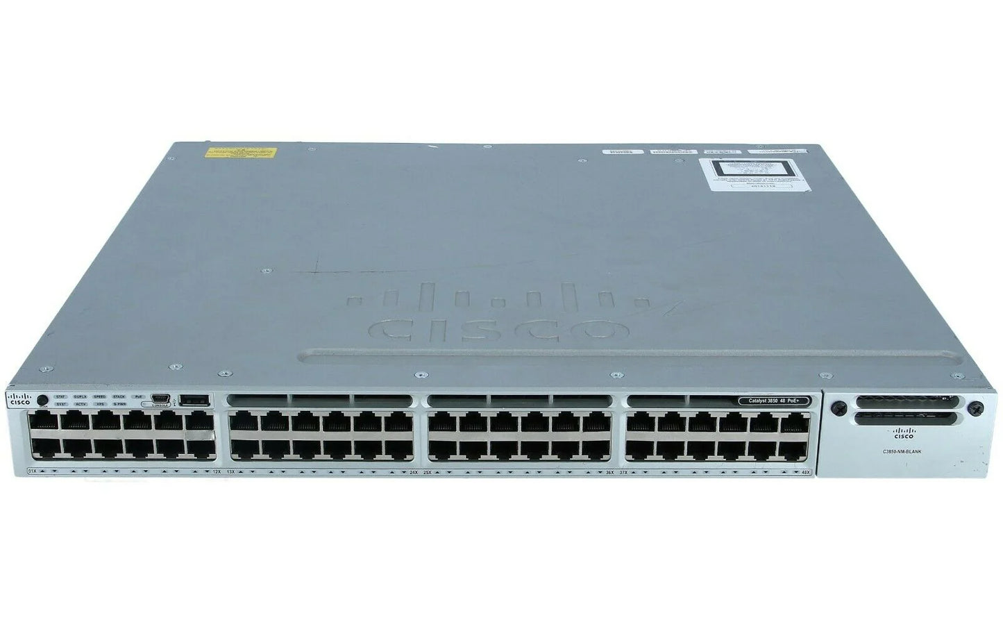 Cisco Catalyst WS-C3850-48P-E Switch 48 Port Gigabit PoE+ Dual Power Supply WSC385048PE