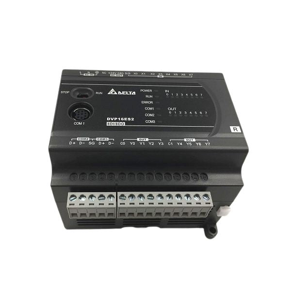 Delta DVP16ES200R PLC 100-240VAC 8DI 8DO Relay Output