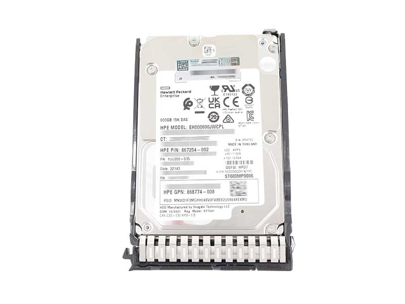HPE 870757-B21 870794-001 600GB 12G SAS 15K SFF 2.5" SCENT DS HDD Hard Drive