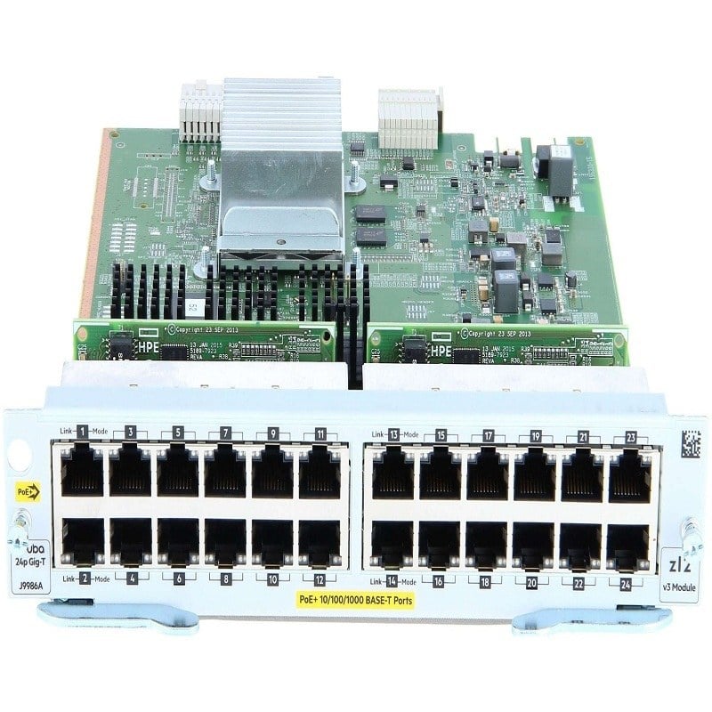 HPE J9986A Aruba 24P 10/100/1000BASE-T PoE+ v3 ZL2 Module HPE