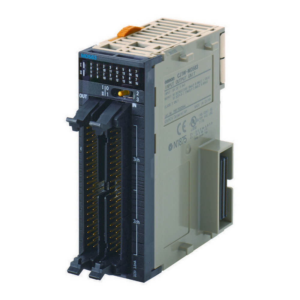 Omron CJ1W-MD263 PLC Mix I/O, 32 IN, 32 OUT 24DC MIL Term Block CJ1WMD263
