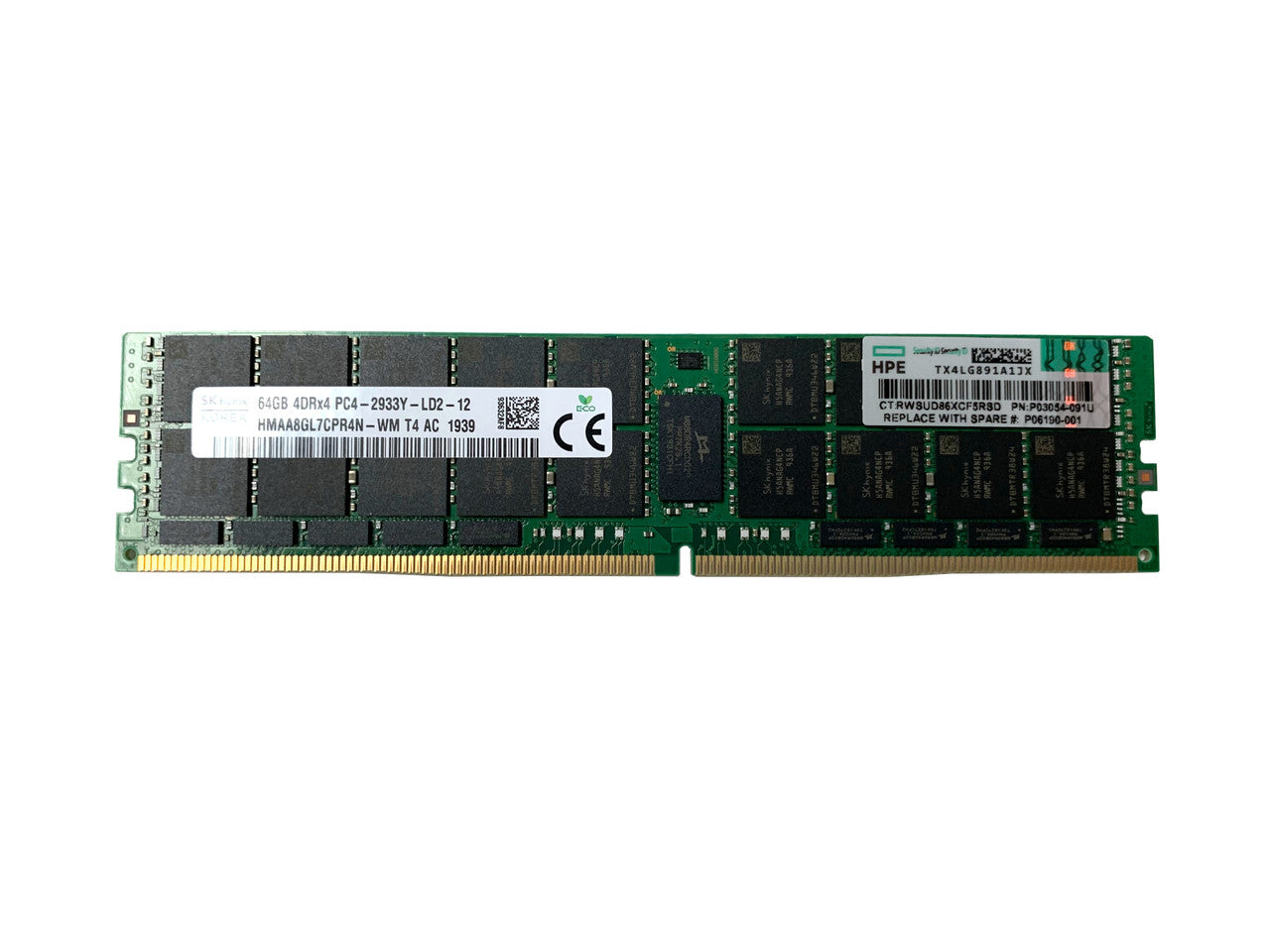 HPE P00926-B21 P06190-001 P03054-091 64GB 4Rx4 DDR4-2933Y-L Smart Mem HPE