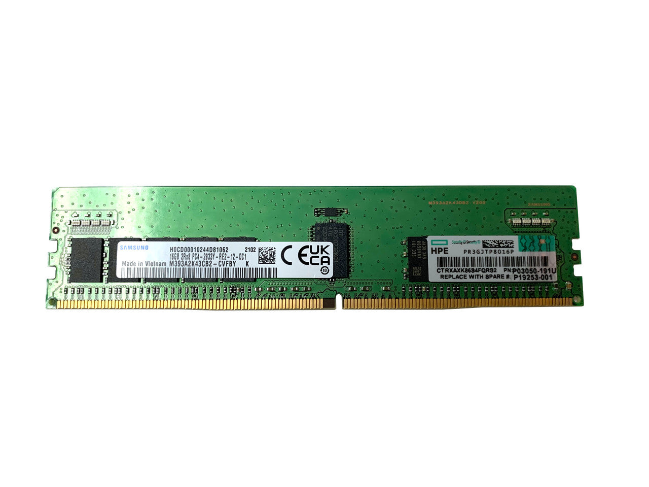 HPE P19042-B21 P19253-001 P03050-191 HPE 16GB 2Rx8 PC4-2933Y-R Smart Memory P19042B21