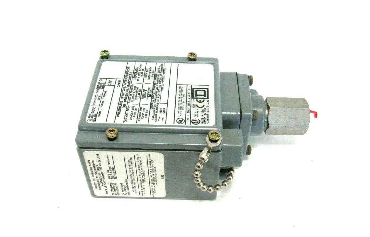 SQUARE D GFW-1 Class 9012 Pressure Switch 1/4in 500psi 600v-ac 600v-dc