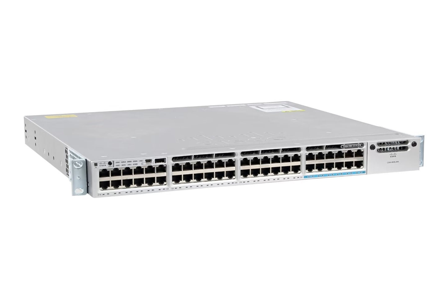 Cisco WS-C3850-12X48U-S Switch 48 Port Gigabit PoE+ 1100W Single Pwr Supply WSC385012X48US