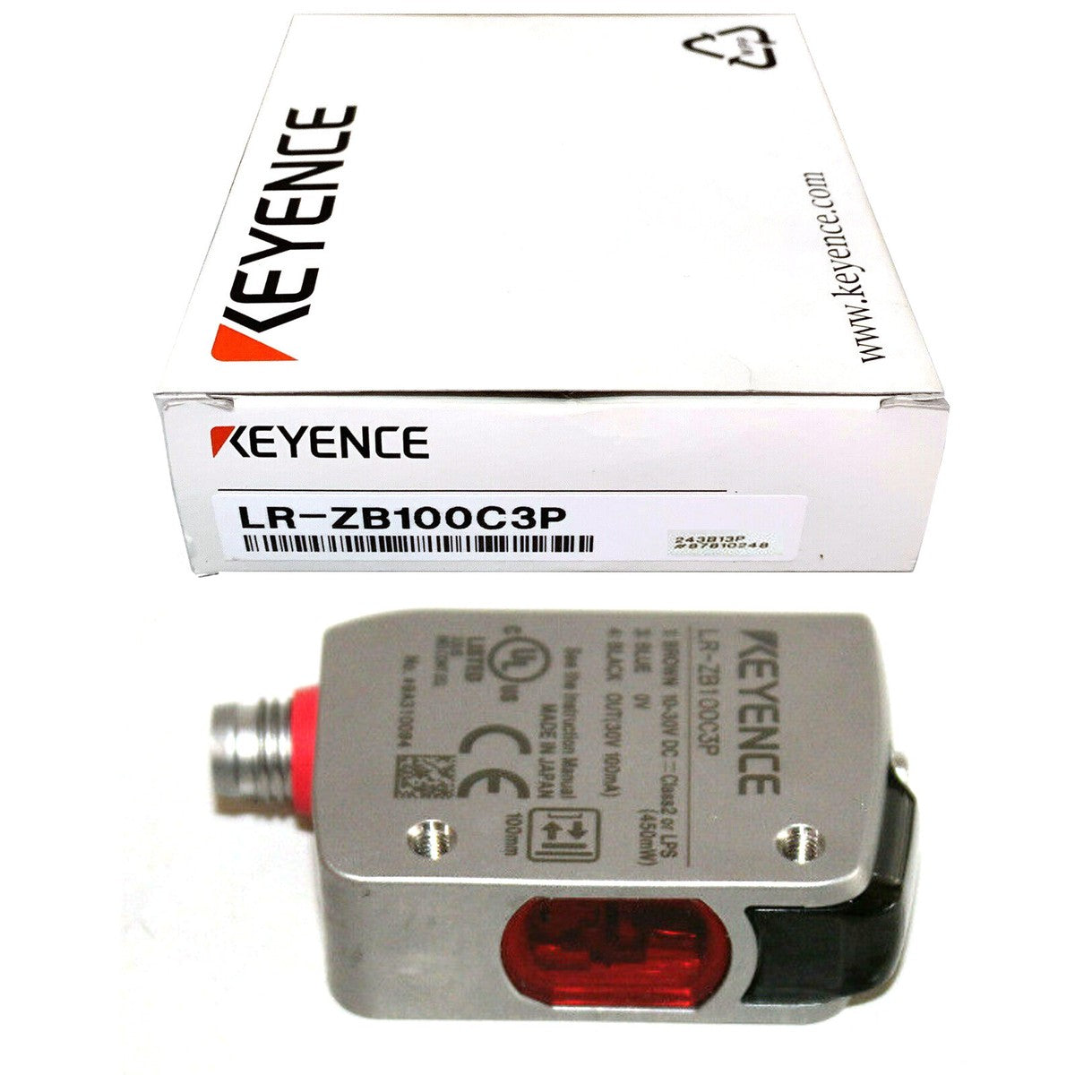 Keyence LR-ZB100C3P Series Distance Laser Sensor 100mm 10-30V DC QTY LRZB100C3P
