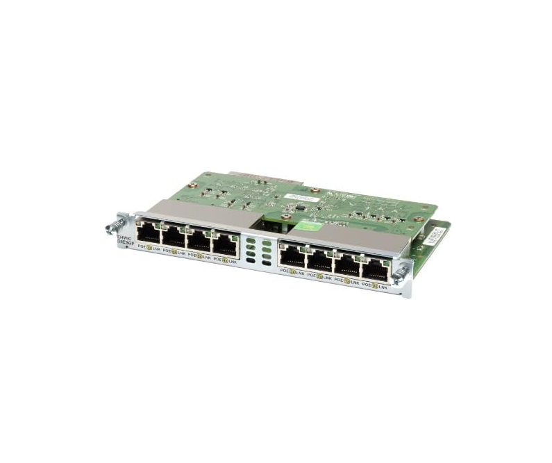 Cisco EHWIC-D-8ESG-P 8-port Gigabit Ether Switch EHWIC with POE EHWICD8ESGP