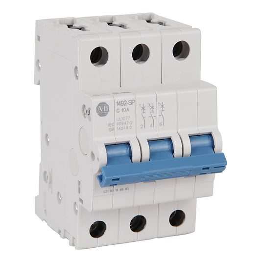 Allen-Bradley 1492-SPM3C060, SERIES D, CIRCUIT BREAKER, 3 POLE, 6A, #242769 1492SPM3C060
