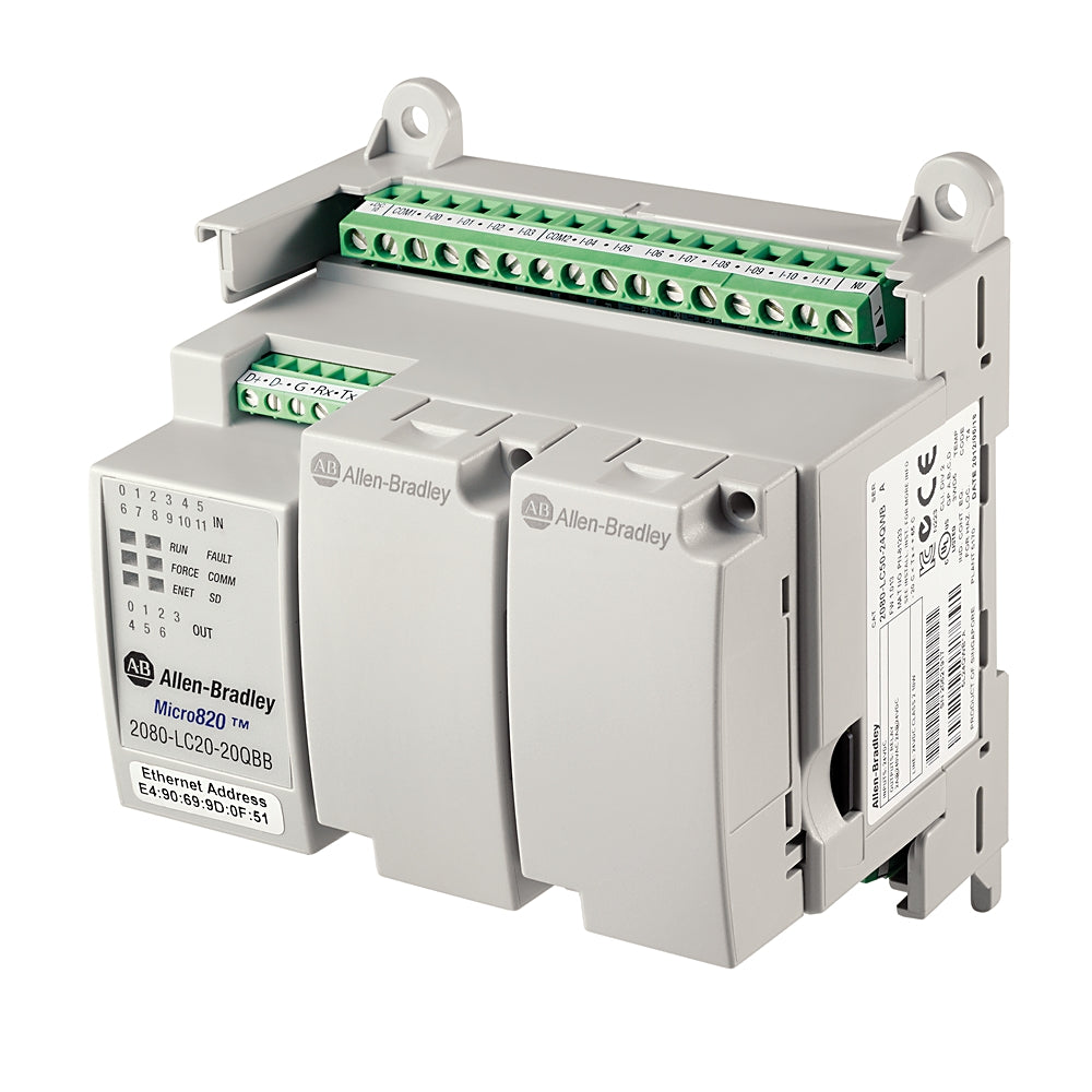 Allen-Bradley 2080-LC20-20QBB Micro820 20 I/O ENet/IP  2080LC2020QBB