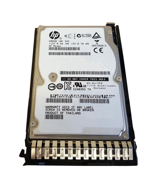 HPE 652583-B21 653957-001 HPE 600GB 6G SAS 10K SFF 2.5" SC Ent HDD HPE 652583B21