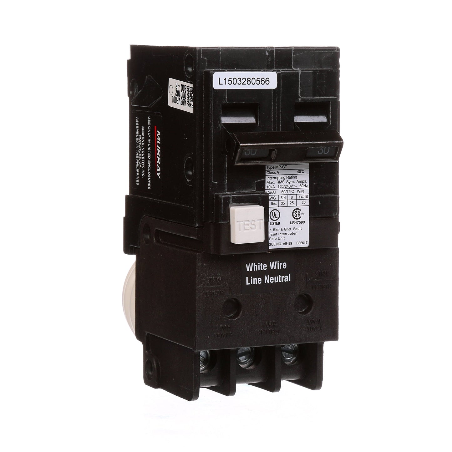 Murray MP230GFA Miniature Circuit Breakers (MCBs) 2P 30A