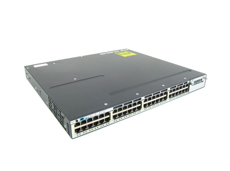 Cisco WS-C3750X-48PF-S 48-Port Gigabit IP Base Switch w/2x C3KX-PWR-1100WAC DUAL