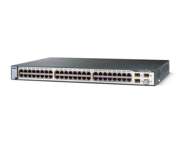 Cisco Catalyst 3750-X WS-C3750X-48T-S DUAL C3KX-PWR-350WAC 1 Year Warranty WSC3750X48TS