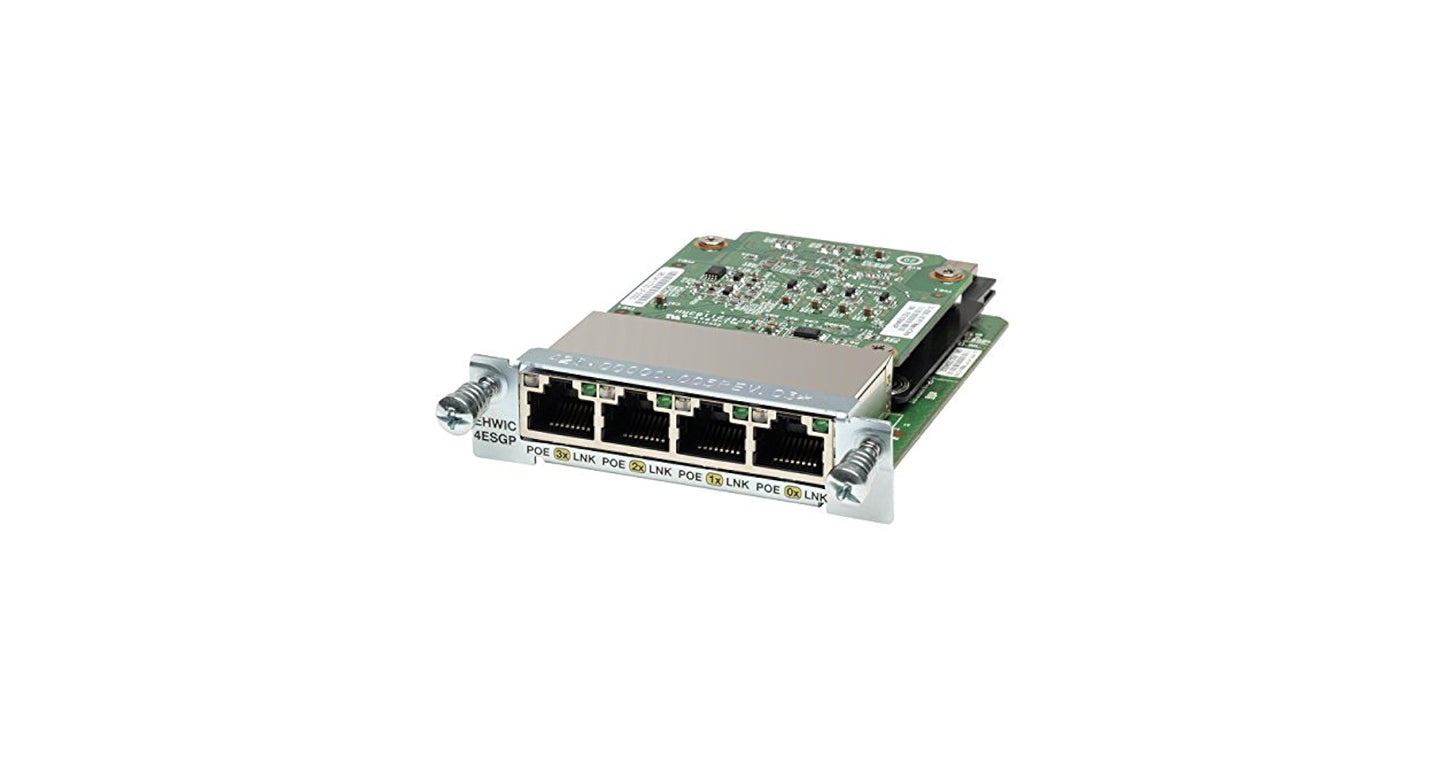 Cisco EHWIC-4ESG-P EHWIC-4ESG Four port 10/100/1000 POE SWITCHING INTERFACE MDL EHWIC4ESGP