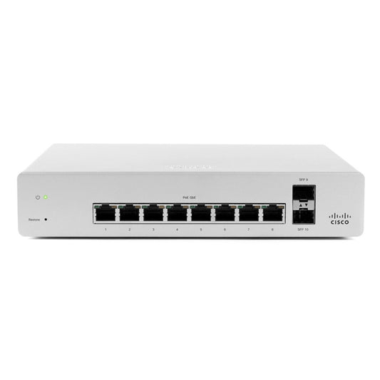 Cisco Meraki MS220-8P Cloud Managed Switch 8-Port Gigabit MS2208P