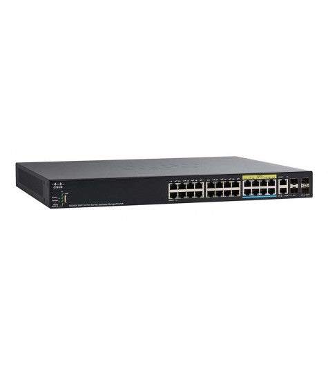 Cisco SG350X-24P-K9 24 port Gigabit PoE Stackable Network Switch SG350X24PK9