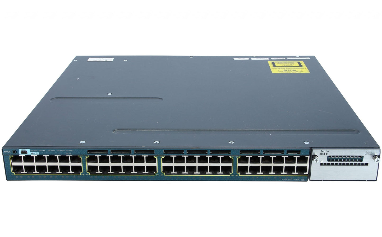 Cisco WS-C3560X-48P-S • 48-Port PoE+ Gigabit Switch 1x C3KX-PWR-715WAC WSC3560X48PS