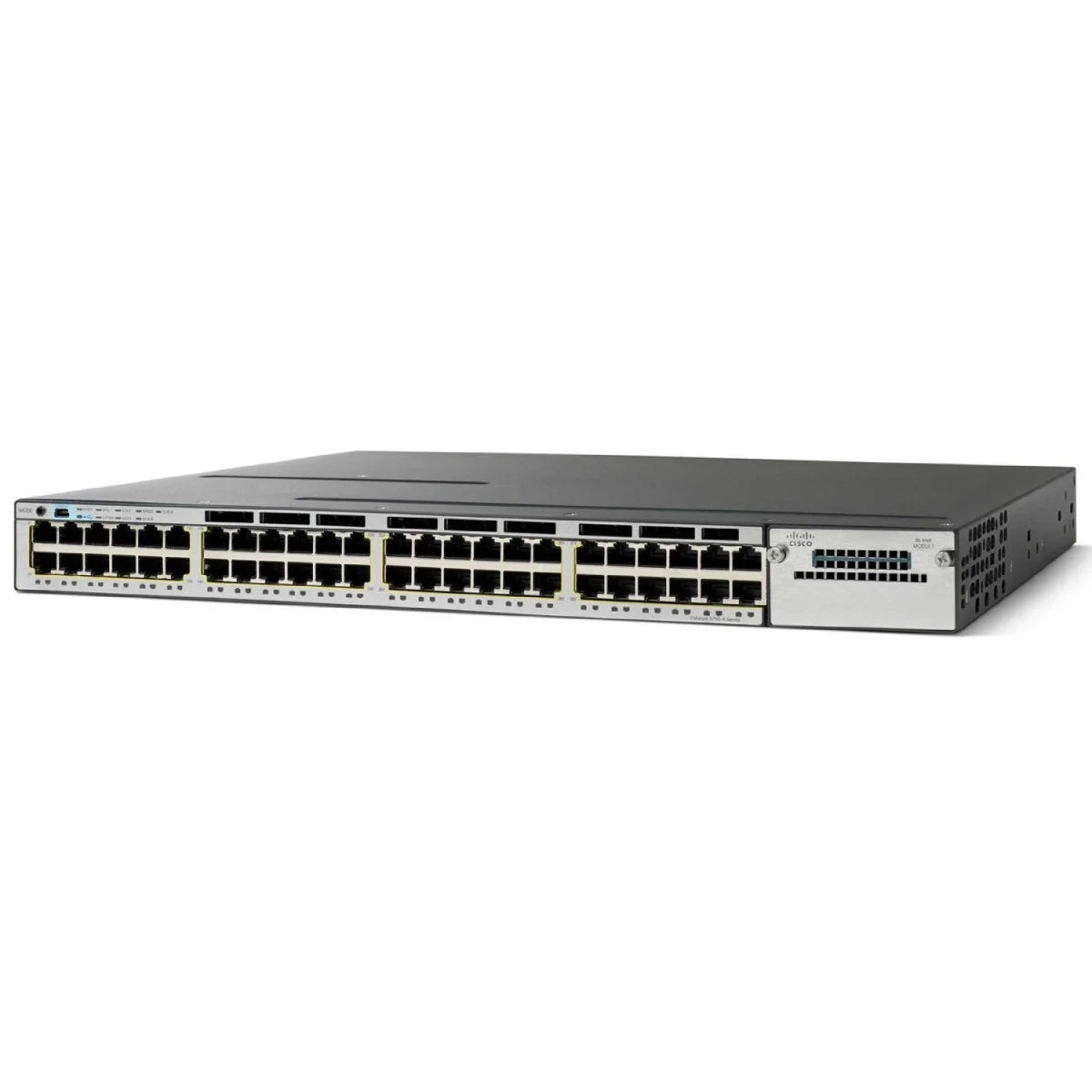 Cisco WS-C3750X-48P-L • 48-Port PoE+ Gigabit Switch 2xC3KX-PWR-715WAC DUAL POWER WSC3750X48PL