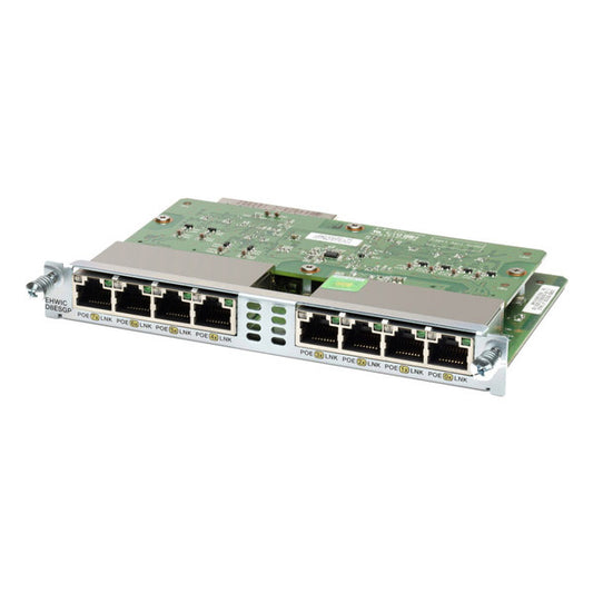 Cisco EHWIC-D-8ESG-P Gigabit Ether Switch EHWIC Switch - 8 Ports 1Gbps POE EHWICD8ESGP