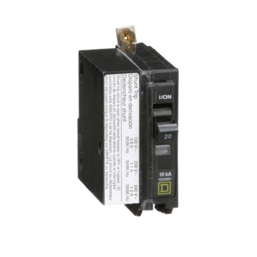 NEW SQUARE D QOB1201021 20 AMP CIRCUIT BREAKER W SHUNT 1 POLE 120/240 VAC