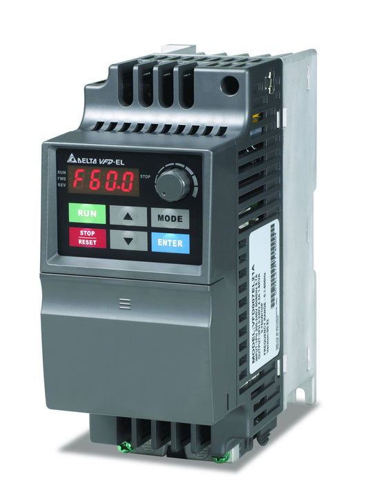 Delta VFD022EL43A PLC Programmable 3Hp 460V Three Phase Input AC Micro Drive