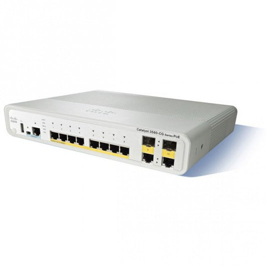 Cisco WS-C3560CG-8PC-S CATALYST 3560C SWITCH 8GBE POE+ 2XDUAL UPLINK IP BASE