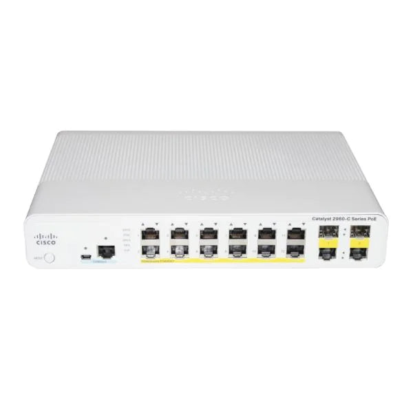 Cisco Catalyst WS-C2960C-12PC-L 12 Ports PoE 10/100 Switch,2 Dual Purpose Uplinks WSC2960C12PCL