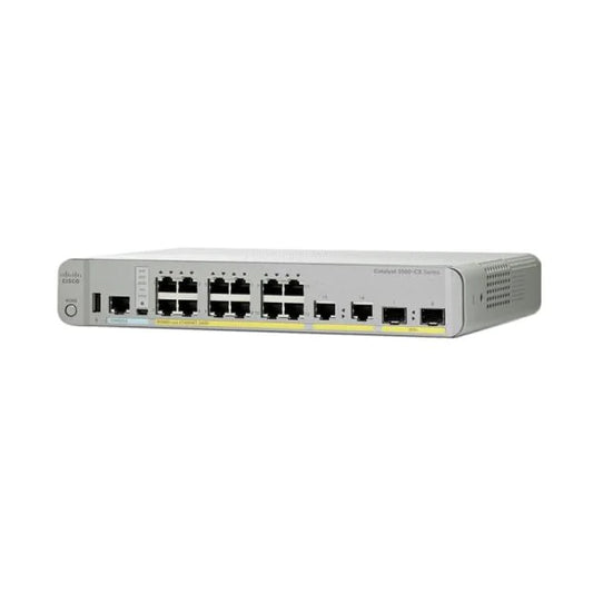Cisco C3560CX-12PD-S 16 Port Compact Switch, 12x PoE Ports, 4x Uplinks, 2x10Gb