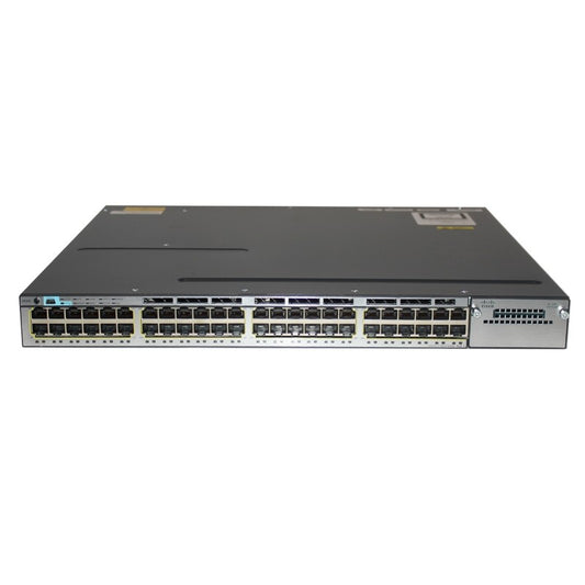 Cisco Catalyst WS-C3750X-48P-E with C3KX-NM-1G - Poe Gigabit Switch DUAL POWER